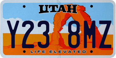 UT license plate Y238MZ
