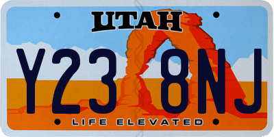 UT license plate Y238NJ