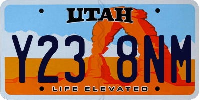 UT license plate Y238NM