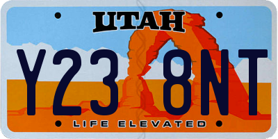 UT license plate Y238NT