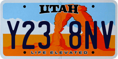 UT license plate Y238NV