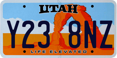 UT license plate Y238NZ