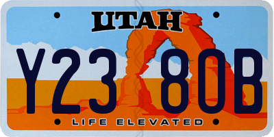 UT license plate Y238OB