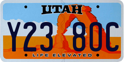 UT license plate Y238OC