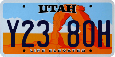 UT license plate Y238OH