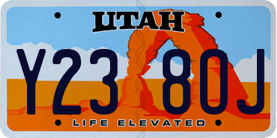 UT license plate Y238OJ