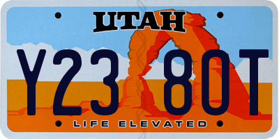 UT license plate Y238OT