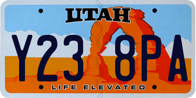 UT license plate Y238PA