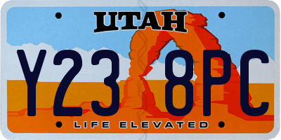 UT license plate Y238PC