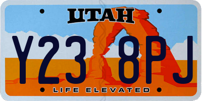 UT license plate Y238PJ