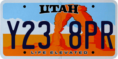 UT license plate Y238PR