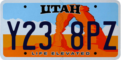 UT license plate Y238PZ