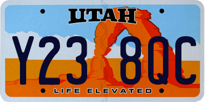 UT license plate Y238QC