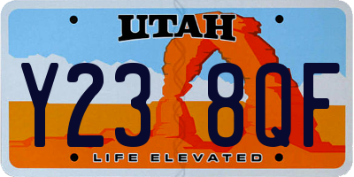 UT license plate Y238QF