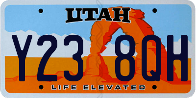 UT license plate Y238QH
