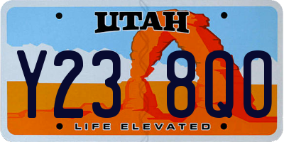 UT license plate Y238QO