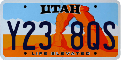 UT license plate Y238QS