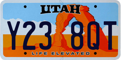 UT license plate Y238QT