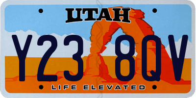UT license plate Y238QV