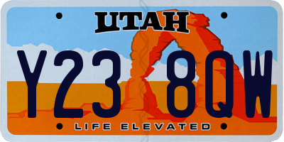 UT license plate Y238QW