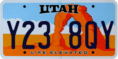 UT license plate Y238QY