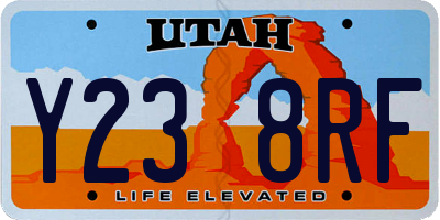 UT license plate Y238RF