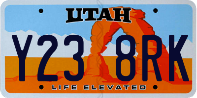 UT license plate Y238RK