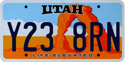 UT license plate Y238RN