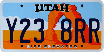UT license plate Y238RR