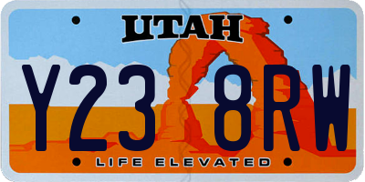 UT license plate Y238RW