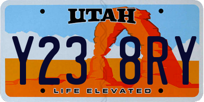UT license plate Y238RY