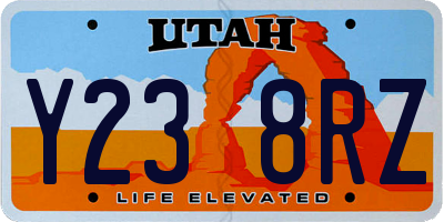UT license plate Y238RZ