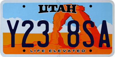UT license plate Y238SA