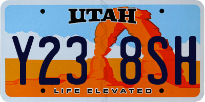 UT license plate Y238SH