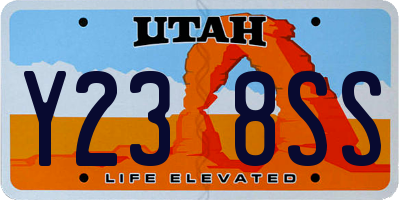 UT license plate Y238SS