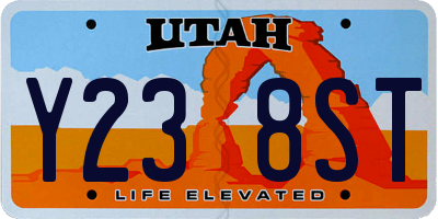 UT license plate Y238ST