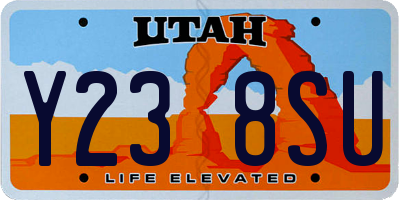 UT license plate Y238SU
