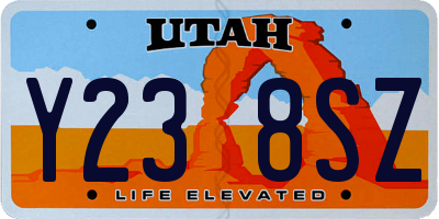 UT license plate Y238SZ