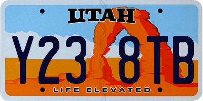 UT license plate Y238TB
