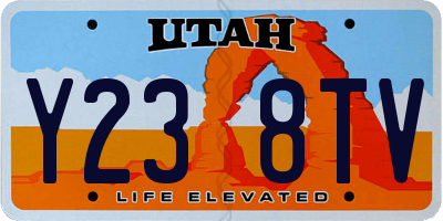 UT license plate Y238TV