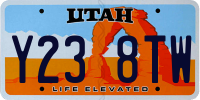 UT license plate Y238TW