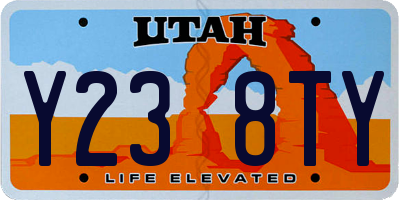 UT license plate Y238TY