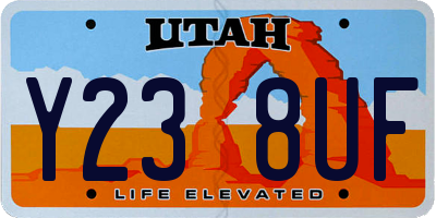 UT license plate Y238UF