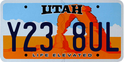 UT license plate Y238UL