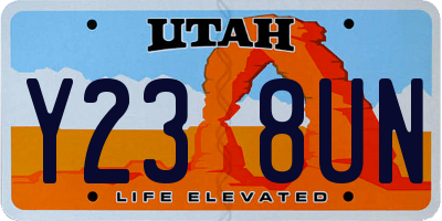 UT license plate Y238UN
