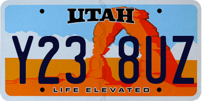 UT license plate Y238UZ