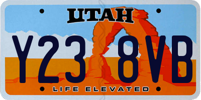 UT license plate Y238VB