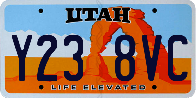 UT license plate Y238VC