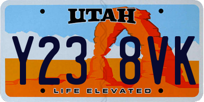 UT license plate Y238VK