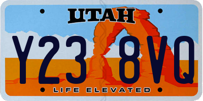 UT license plate Y238VQ